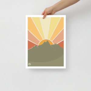 Poster Sunset On Mountain